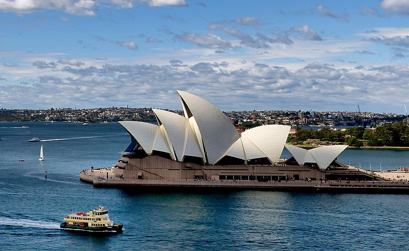 Aerial view of Australia's Sydney Opera House