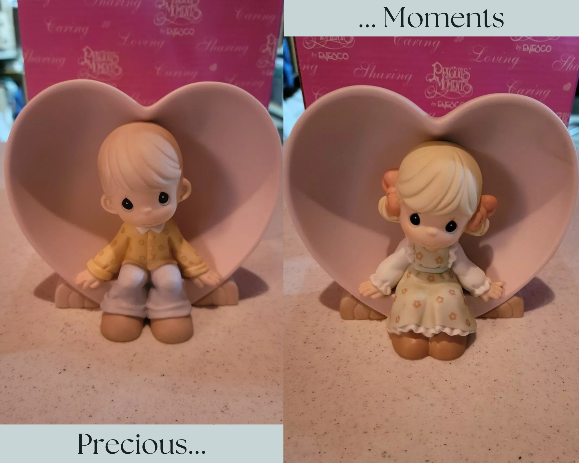 Precious Moments "You Are Always In My Heard" Set