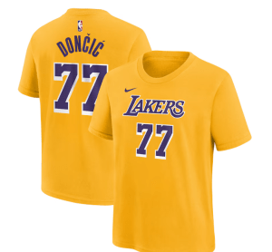 Luka Doncic Gold Lakers T-Shirt