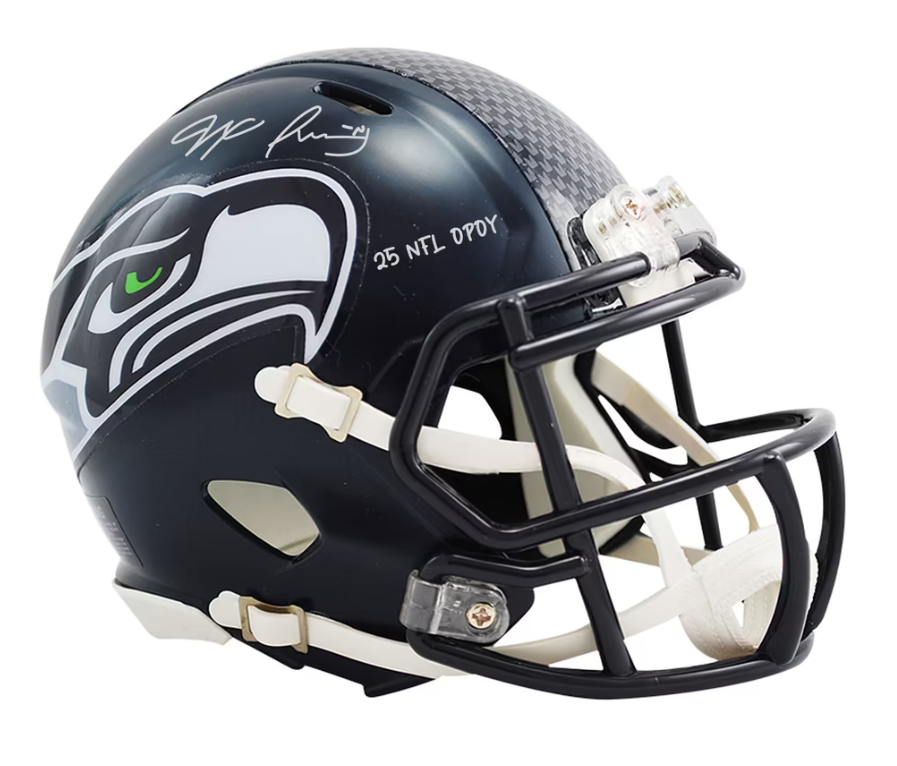 Jaxon Smith-Njigba Signed 2025 NFL OPOY Mini-Helmet